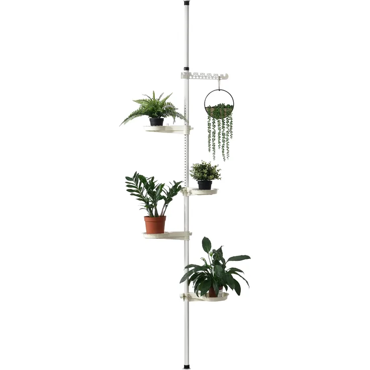 Teleskop Blumenregal Pflanztreppe Blumentreppe Pflanzenregal Regal en.casa