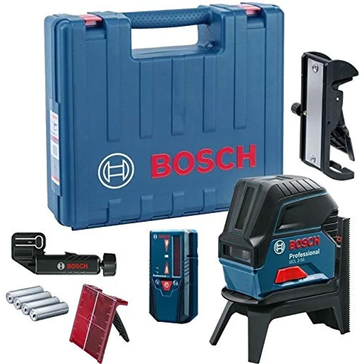 Bosch Professional Kreuzlinienlaser GCL 2-50 (5x AA Batterien, Arbeitsbereich: 50m, im Handwerkerkoffer) – Bild 1