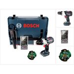 Bosch Professional GSR 18V-85 C Akku Bohrschrauber 18V 110Nm Brushless Solo + Holzbohrer Set + Connectivity Modul + L-Boxx