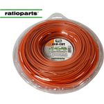 Ratioparts Nylonfaden 2,4 mm Alu-Cut 90 m Trimmerfaden 6-Kant Mähfaden, Orange