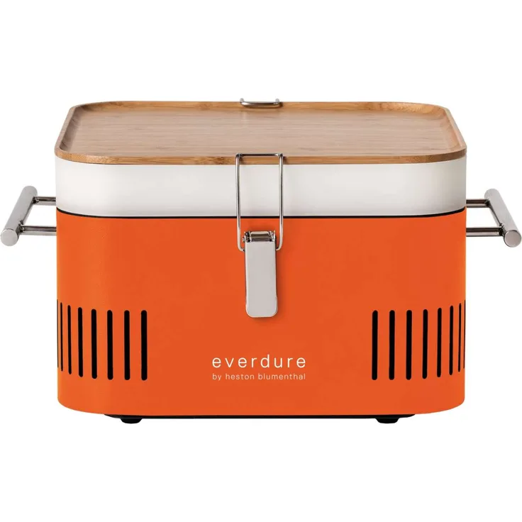 Everdure Holzkohlegrill Cube Farbe Orange tragbar ca. 38 x 32 x 22 cm