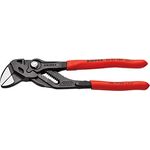 KNIPEX 86 01 180 SB Zangenschlüssel Zange und Schraubenschlüssel in einem Werkzeug mit Kunststoff überzogen schwarz atramentiert 180 mm
