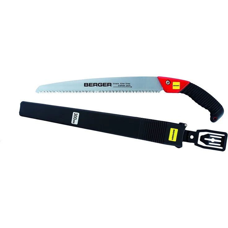 Berger Astsäge 64750 mit auswechselbarem Hochleistungs-Sägeblatt Astsäge mit Schutzköcher, Länge: 30 cm