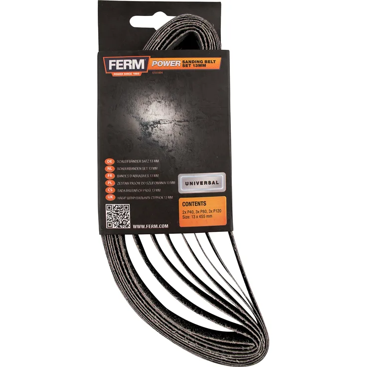 Schleifbandsatz 13mm 8-Tlg. K40. K80. K120 für EFM1001
