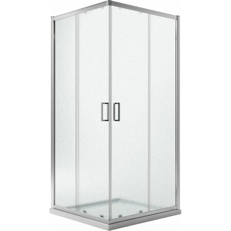 Eckeinstieg Duschkabine Rechteckig 120x90 H185 Satiniert 6mm Glas Mod. Ready – Bild 1