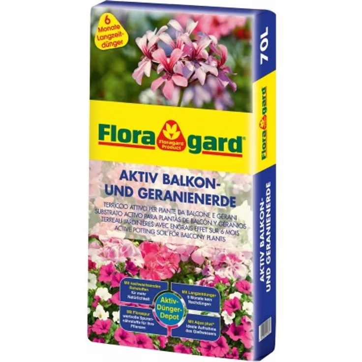 Floragard Aktiv Balkon- und Geranienerde 70 Liter
