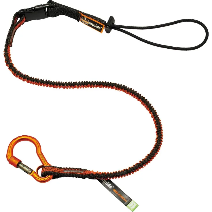 Ergodyne Squids Karabiner-Werkzeug-Lanyard, 2,2 kg, Orange & Grau, Standard