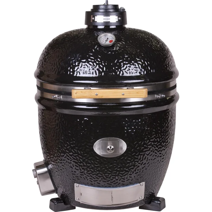 Monolith LeChef BBQ Guru Pro-Serie 2.0 schwarz Grillfläche Ø 52 cm 2.122 cm² Keramik Kamado-Grill, 70 - 400 °C Edelstahlgrillrost, Kohlekorb mit Trenner