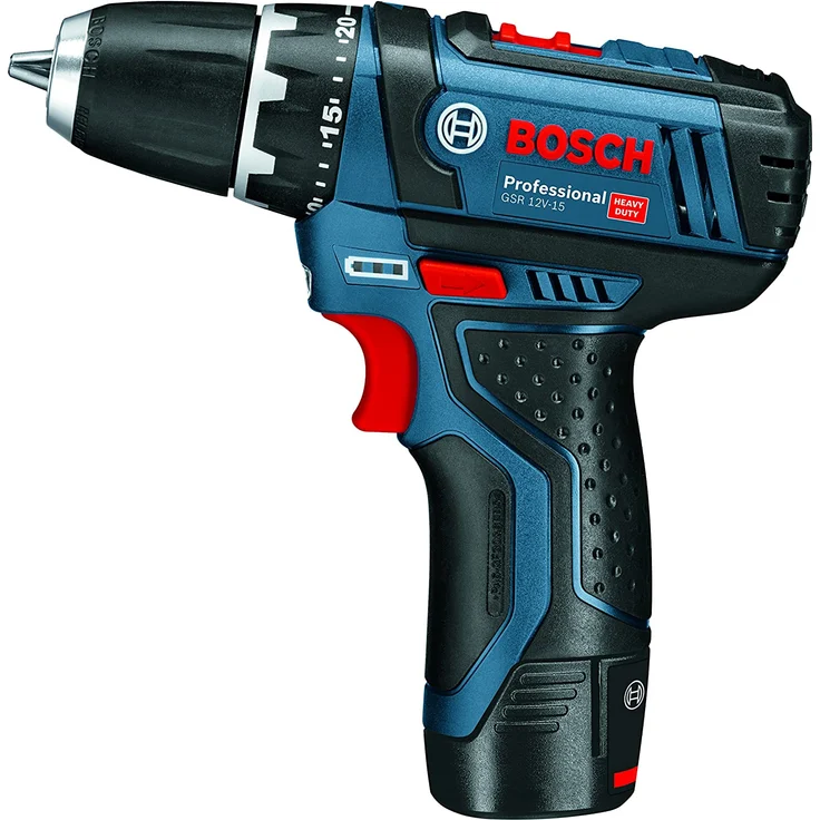 Bosch Professional Akku-Bohrschrauber GSR 12V-15 mit 2 x 2.0 Ah Akku (060186810F) – Bild 3