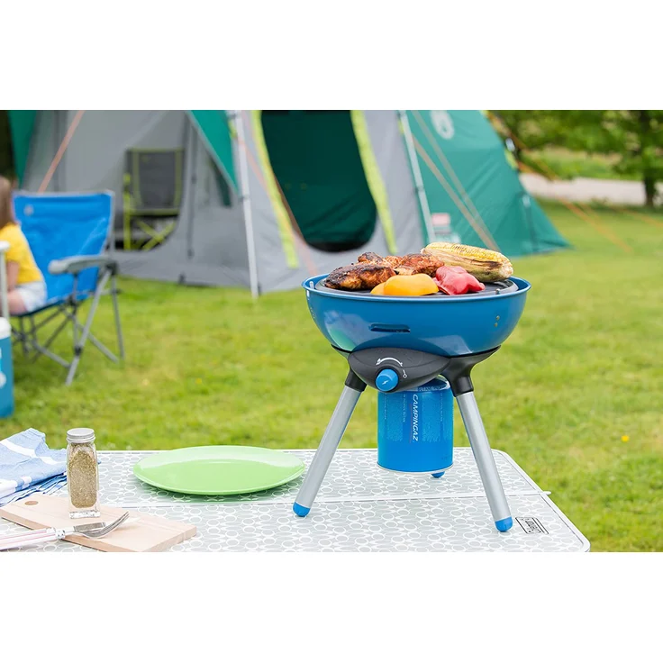 Campingaz Party Grill 200 CV Camping Grill, kleiner Gasgrill für Camping und Gaskocher in einem, Gas-Tischgrill, 2.000 Watt, Betrieb mit CV 470 Gaskartusche, Maße 33 x 32 x 32 cm – Bild 4