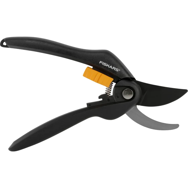 Fiskars Bypass-Gartenschere für frische Äste und Zweige, Antihaftbeschichtet, Hochwertige Stahl-Klingen, Länge 20 cm, Schwarz-Orange, SingleStep, P26, 1000567 mittelgroß – Bild 2