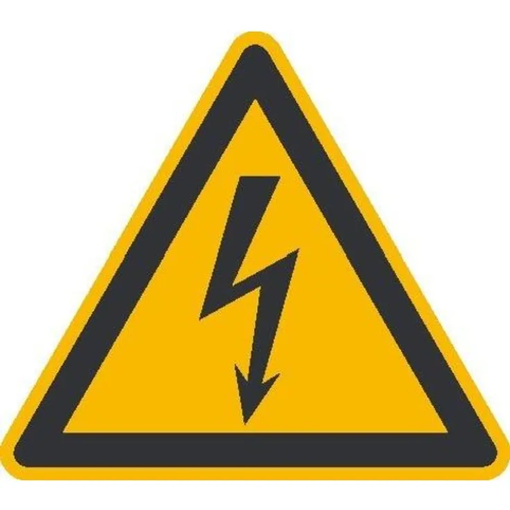 Warnschild 100 mm Fol, Elektr.Spannung