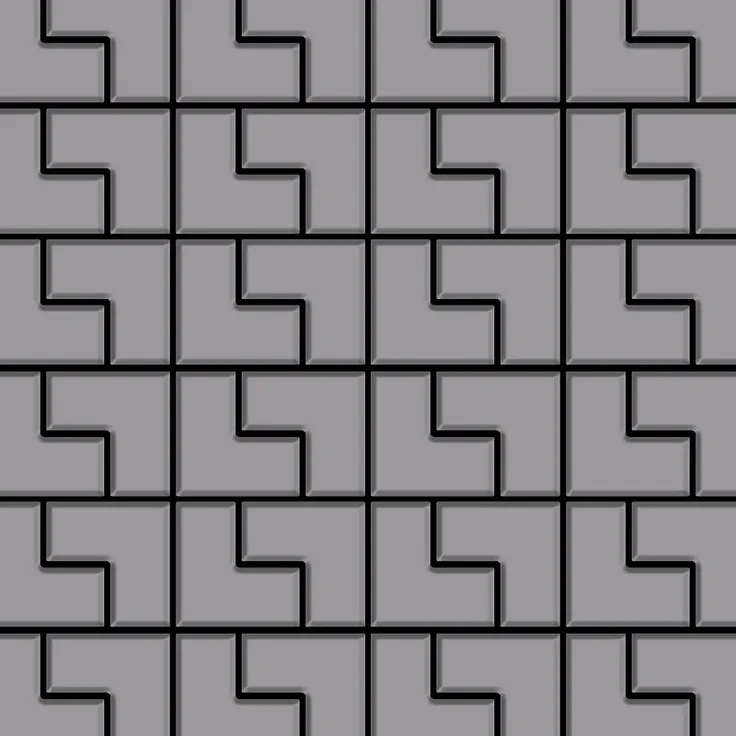 Mosaik Fliese massiv Metall Edelstahl matt in grau 1,6mm stark ALLOY Kink-S-S-MA Designed by Karim Rashid 0,93 m2