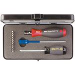 Wiha Drehmoment-Schraubendreher Set TorqueVario-S (26893), 13 tlg., Schraubenzieher mit Drehmomentwert 0,8-5,0 Nm, mit Box und einstellbarem Drehmoment, Pozidriv- TORX- Innensechskant- Phillips