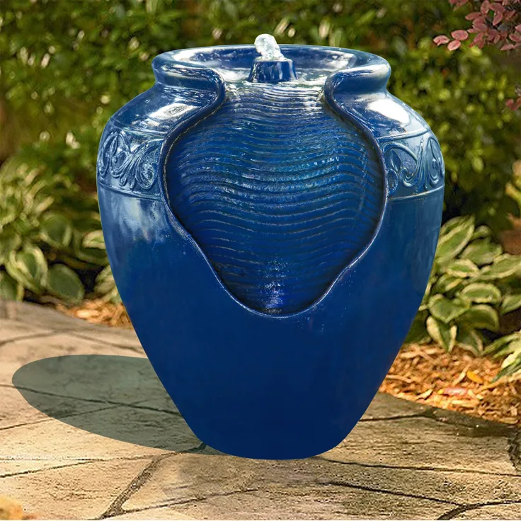Peaktop Dekor Terrasse Garten Rot Wasser Pumpe Brunnen Wasservorr. YG0036AZ-EU