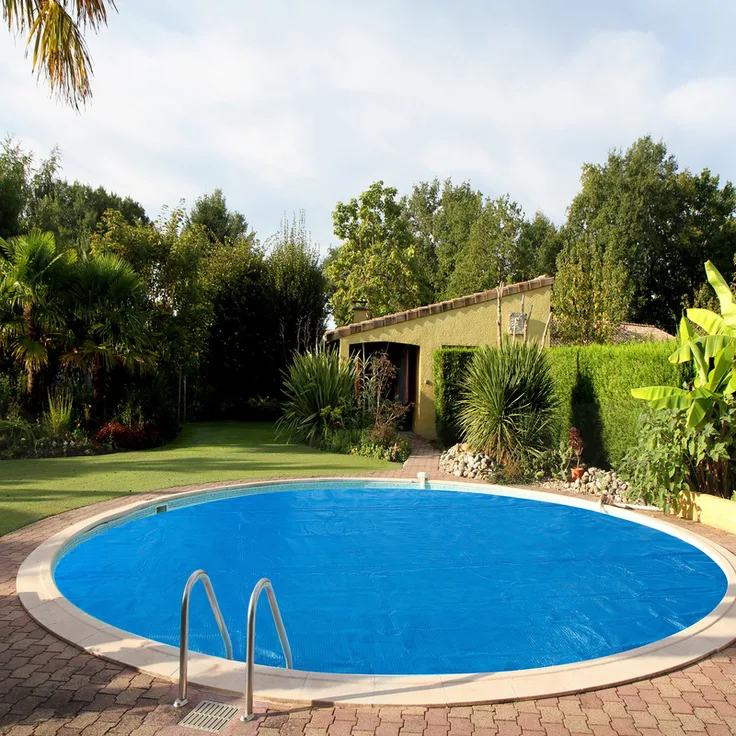 Solarfolie blau 400 my 3,6 m rund