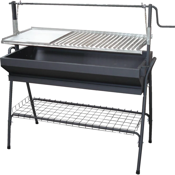 Imex El Zorro 71764 Holzkohlegrill mit Holzkohlegrillrost und Heber, Schwarz, 80 x 50 x 115 cm – Bild 1