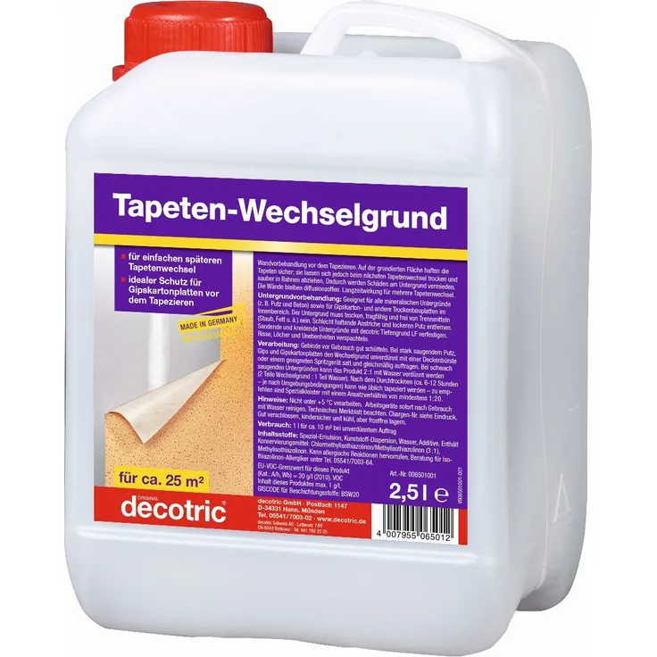Decotric Tapeten-Wechselgrund 2,5 l, lösemittelfrei