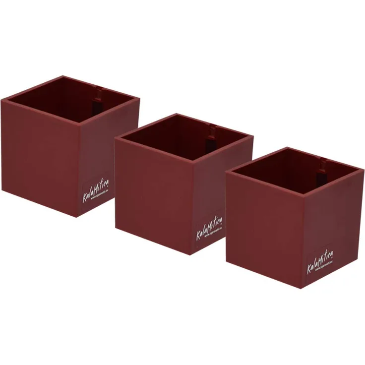 KalaMitica Durchmesser 6 cm Set 3 Magnetwürfel, rot