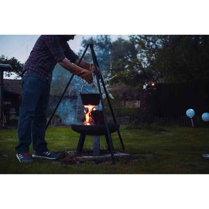 Siena Garden Feuerschale XXL, Ø 55cm, anthrazit, Stahl, mit Ablaufloch, angeschweißte Füße 378806 – Bild 3