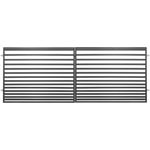 Polbram Doppeltor Leni 120 inkl. Zubehör-Set 300 x 120 cm, RAL-Farbe 7016 schwarz