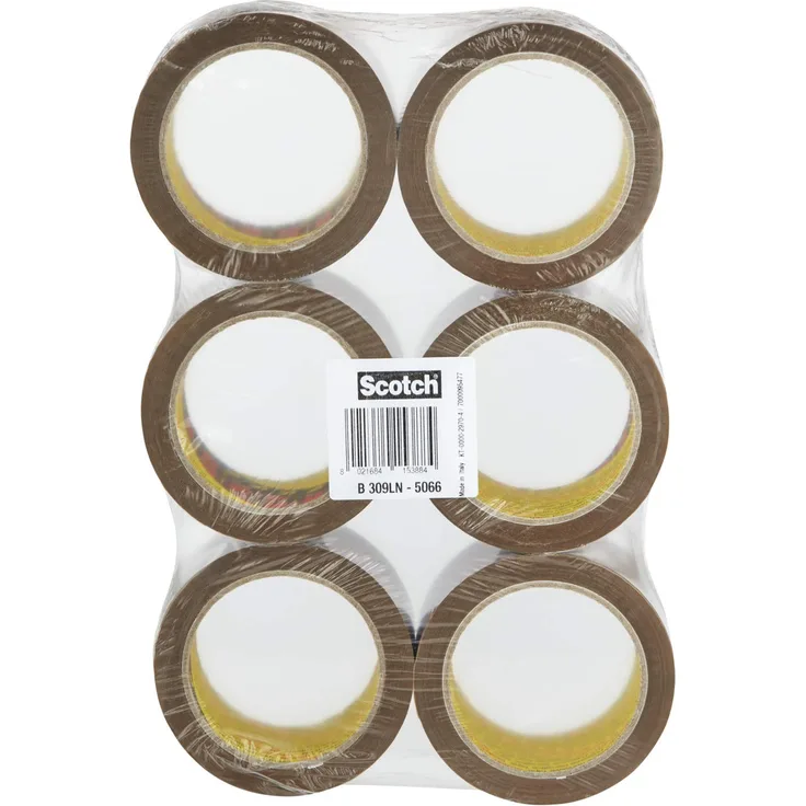 Scotch Verpackungsklebeband ? Geräuscharmes braunes Klebeband zum Verschließen von Verpackungskartons & mehr ? 50 mm x 66 m ? 6 Rollen - Preisvergleich