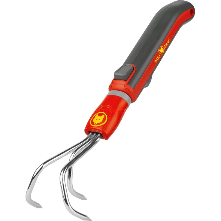 WOLF-Garten Kleingrubber mit Stiel LA-M -ZM 015 Handgrubber, rot-gelb, 7cm, mit