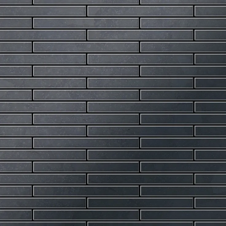 Mosaik Fliese massiv Metall Rohstahl gewalzt in grau 1,6mm stark ALLOY Deedee-RS 0,63 m2