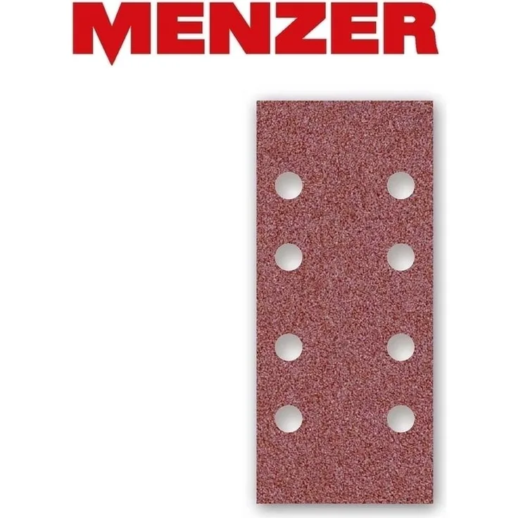 50 MENZER Klett-Schleifbögen f. Schwingschleifer, 186 x 93 mm - 8-Loch - K120 - Normalkorund