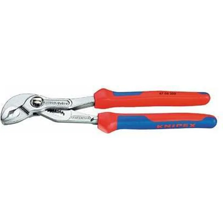 KNIPEX 87 05 300 Cobra Hightech-Wasserpumpenzange mit Mehrkomponenten-Hüllen grau atramentiert 300 mm