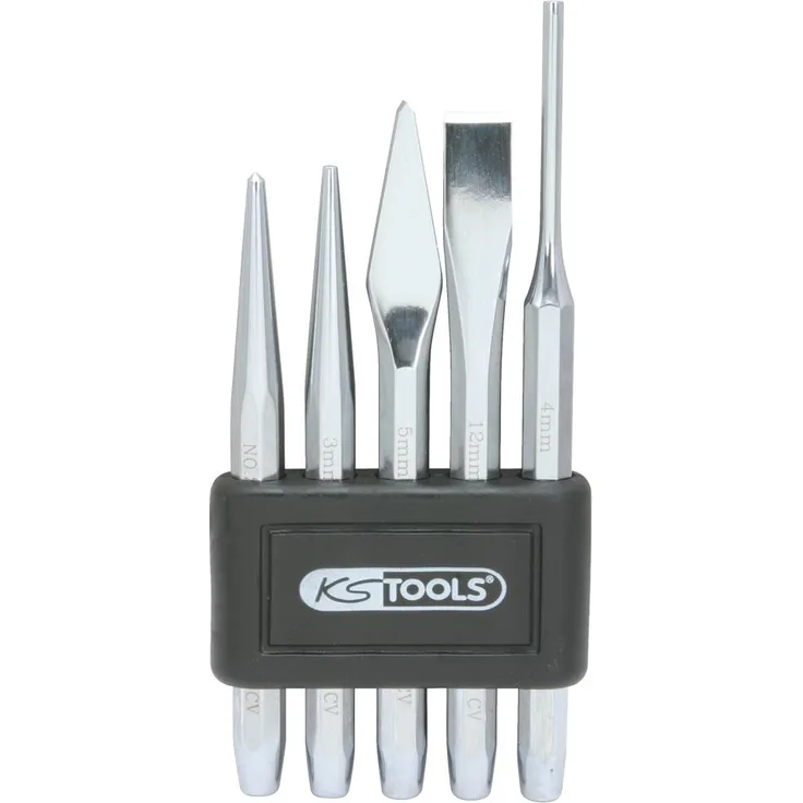 KS Tools 156.0160 Durchtreiber-, Meißel- und Körner-Satz, 5-tlg.