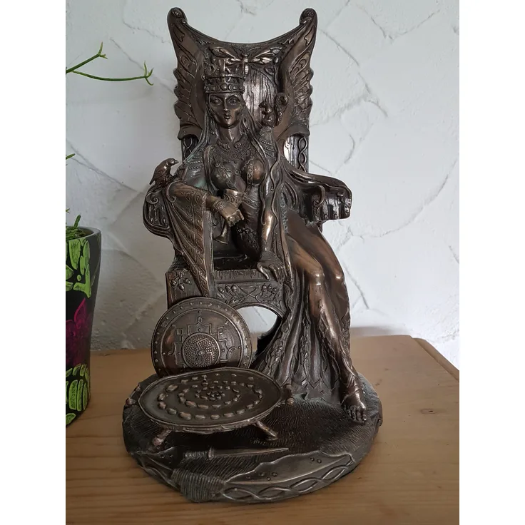 Dekofigur bronziert - Modell Königin - Bronzefigur Figur Deko Wohndeko Statue -