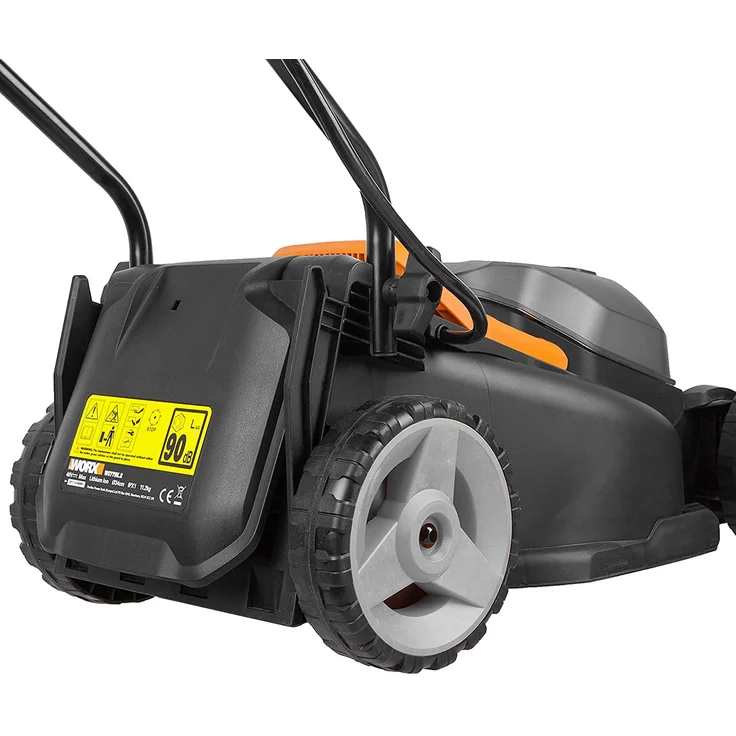 Worx 40V - 2 x 20V-4.0Ah Max Li-Ion 34 cm Akku-Rasenmäher WG779E.1, 30 l Fangkorbvolumen PowerShare – Bild 3