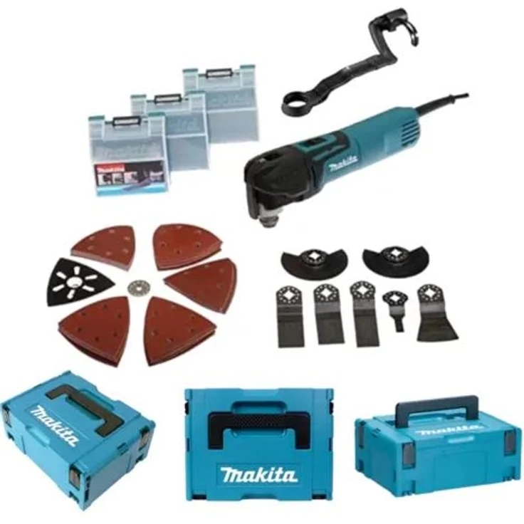 Makita TM3010CX3J Multifunktionswerkzeug 320W, Zubehör 39-teiliges Set im MAKPAC Gr. 2 inkl. Einlage – Bild 2