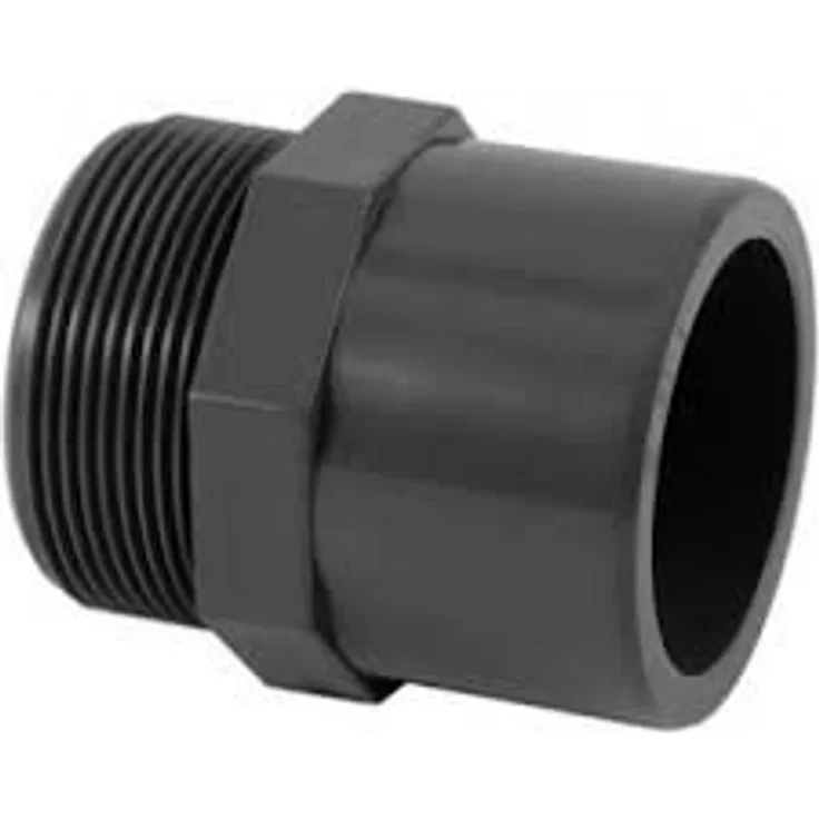 Steinbach Fitting, PVC Übergangsmuffennippel Klebemuffe x Außengewinde, grau, 1 x 1 x 1 cm, 062080