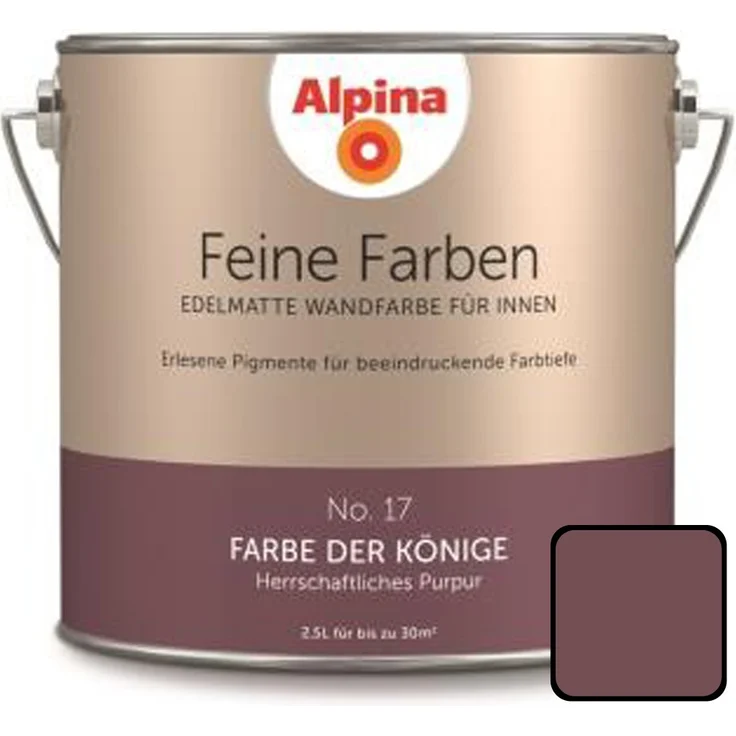 Alpina Feine Farbe No. 17 2,5 l, herrschaftliches purpur, Farbe der Könige – Bild 1