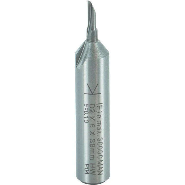 ENT 10350 Nutfräser HW, Schaft (S) 8 mm, Durchmesser (D) 2 mm, NL 6 mm, Z1, SL 32 mm, GL 43 mm