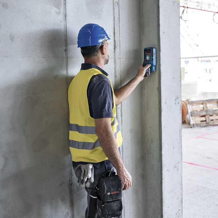 Bosch D-Tect 200 C Wallscanner Leitungssucher Ortung von Bauträger Rohre Leitungsunterbrechnungen Stromleitungen 1x 12V Akku 2,0 Ah L-Boox – Bild 4