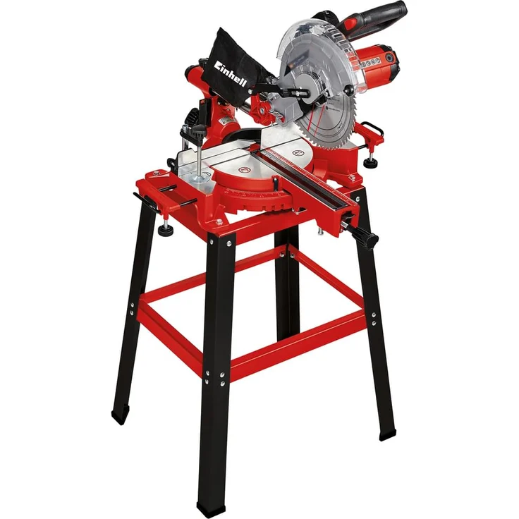 Einhell Zug-Kapp-Gehrungssäge TC-SM 2531-2 U (1900 W, 4.800 U-min, Ø254 x ø30 mm Sägeblatt, Laser, neigbarer Sägekopf, inkl. HM-Sägeblatt) – Bild 1