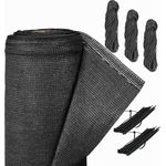 Zaunblende, 1,2 x 50 m, Sichtschutz für Garten Balkon, UV-stabilisiert, wetterfest, HDPE Gewebe, anthrazit