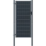 vidaXL Zauntor PVC und Stahl 100 x 124 cm anthrazit