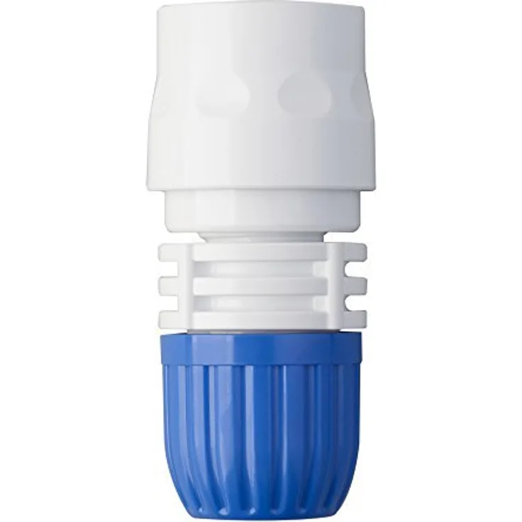 TAKAGI Schlauchstück mit Sieb 13 mm Gartenbewässerungszubehör, Blau-weiß, 1-2 Zoll Bewässerungszubehör