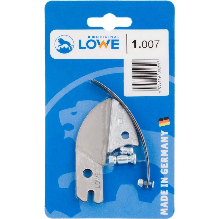 Original Löwe Ersatzteilset 1.007 Ersatzteile für Amboss Gartenschere - 5 teiliges Set aus Ersatzklinge Ersatzamboss Ersatzfeder und Schrauben für Ambossscheren 1.101 1.102 1.104 1.107 1.109 mittelgroß