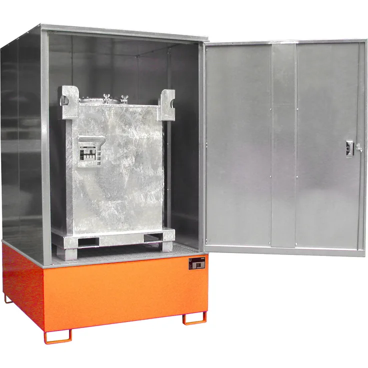 Bauer Gefahrstoff-Schrank GS-4, abschließbar, für max. 1x1000l IPC, Gelborange