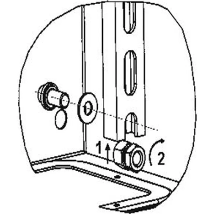 Schneider Set, 4 Muttern für vertikale Alu-Schienen.