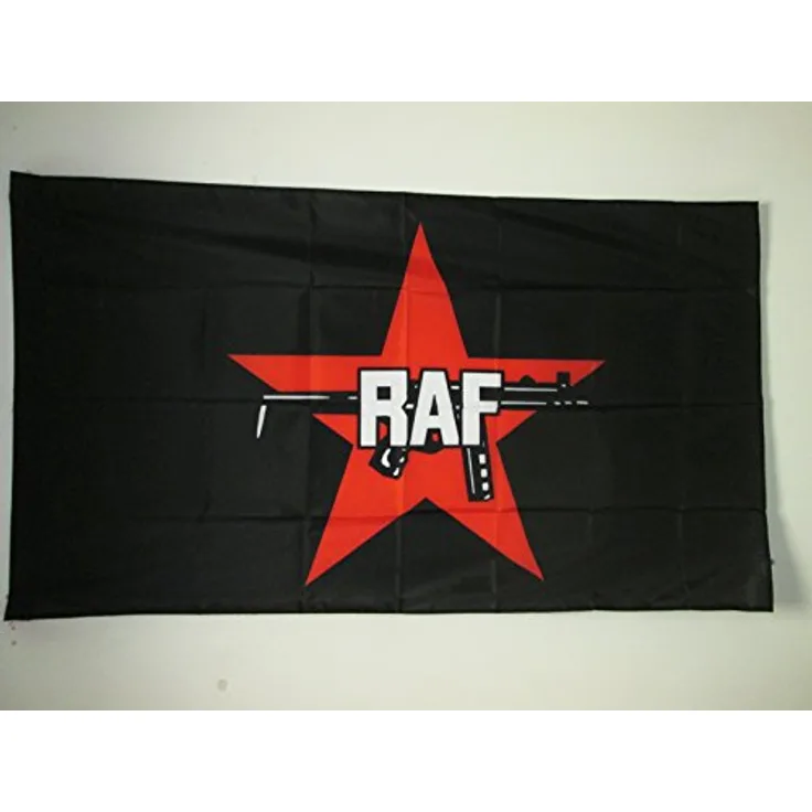 AZ FLAG Flagge ROTE Armee FRAKTION 150x90cm - RAF Fahne 90 x 150 cm Scheide für Mast - flaggen Top Qualität
