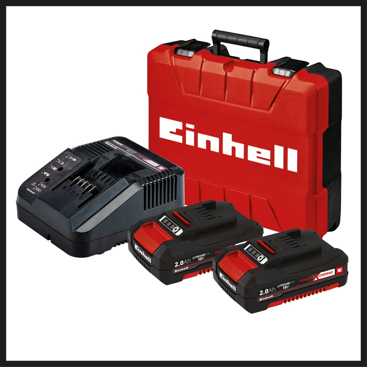 Einhell Akku-Schlagbohrschrauber TE-CD 18-50 Li-i BL Li-Ion Power X-Change PXC,18 V,50 Nm,10 mm in Beton,bürstenloser Motor,Drehzahl-Elektronik,inkl. 2x 2,0 Ah PXC-Akkus und Schnellladegerät – Bild 2