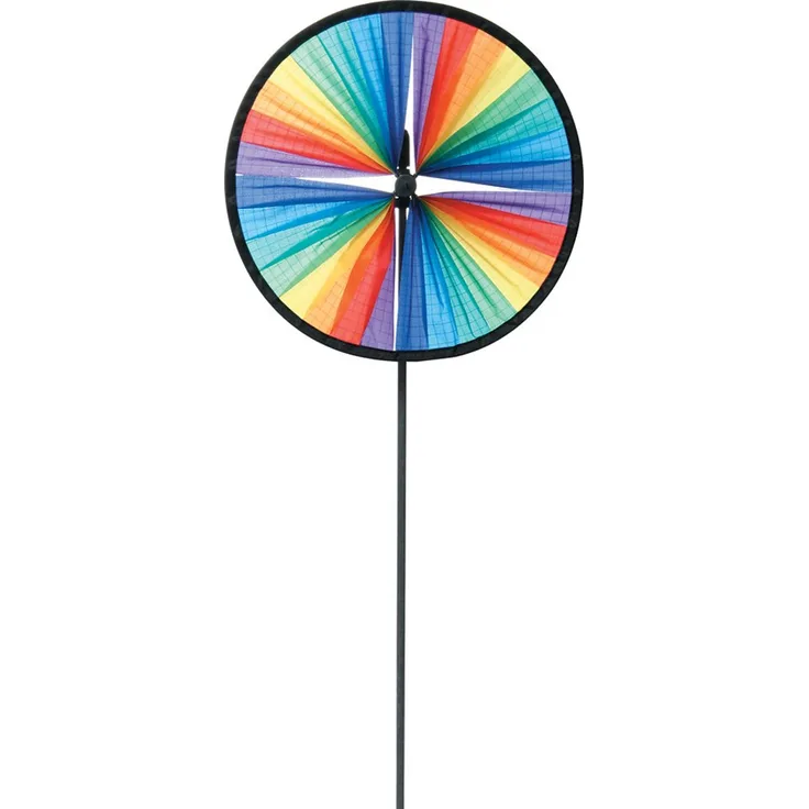 HQ Windspiration 72004027 Magic Wheel 20, UV-beständiges und wetterfestes Windspiel, inklusive Standstab, Höhe: 60 cm, Tiefe: 9 cm, Durchmesser: 20 cm