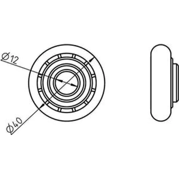 Rademacher 4024 Kugellagereinsatz für Achsstift D12 mm