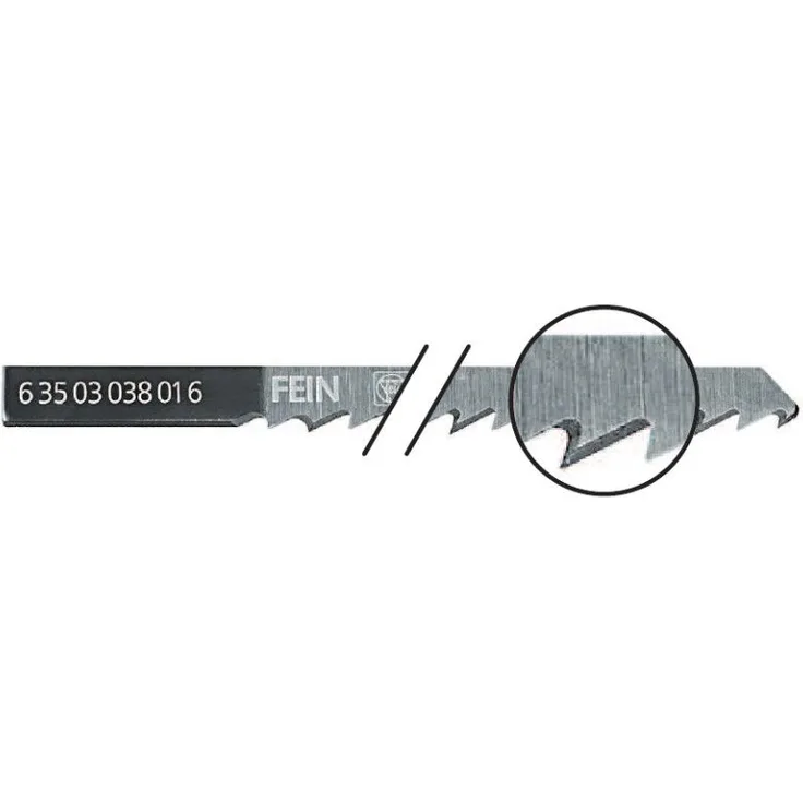 FEIN Stichsägeblätter 88 mm, Zahnteilung 4, Z22-38 für Holz, 5 Stück, 63503038016
